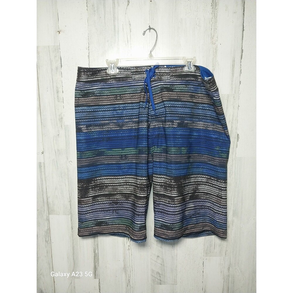 PRANA Board Short Blue Men’s 40 Drawstring Back Pocket Lightweight UPF 50+ Swim